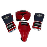 Full Sparring Set - Blue Indigo/ red