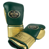 No Boxing No Life Training Gloves - Pine Green/ Metallic Gold