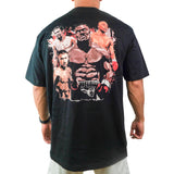 Black Oversize T-shirt - Boxing Legends Tyson, Mayweather, Loma and Pacquiao