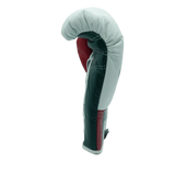 Bayoneta Premium MX - Guantes de Pelo de Caballo - Blanco/ Verde Pino/ Rojo