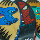 Stitch - Wooden Hand Painted Surfboard Replica