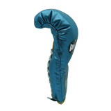 Bayoneta Premium MX - Guantes de Pelo de Caballo - Verde Azul Metálico/ Dorado Metálico