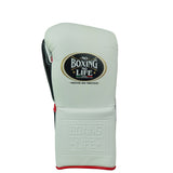 No Boxing No Life Training Gloves - White/ Black/ Red