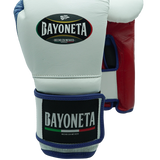 Bayoneta MX Latex Gloves - White/ Royal Blue/ Red