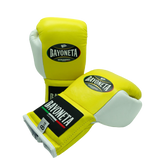 Bayoneta Premium MX - Guantes de Entrenamiento de Látex - Amarillo Neón/ Blanco