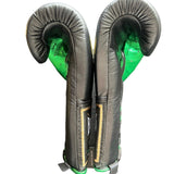 No Boxing No Life Guantes de Entrenamiento - Negro/ Verde Metalico