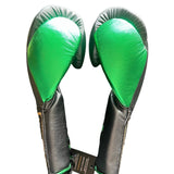 No Boxing No Life Guantes de Entrenamiento - Negro/ Verde Metalico