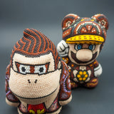 Mario Bros. Donkey Kong - Arte Huichol Mexicano