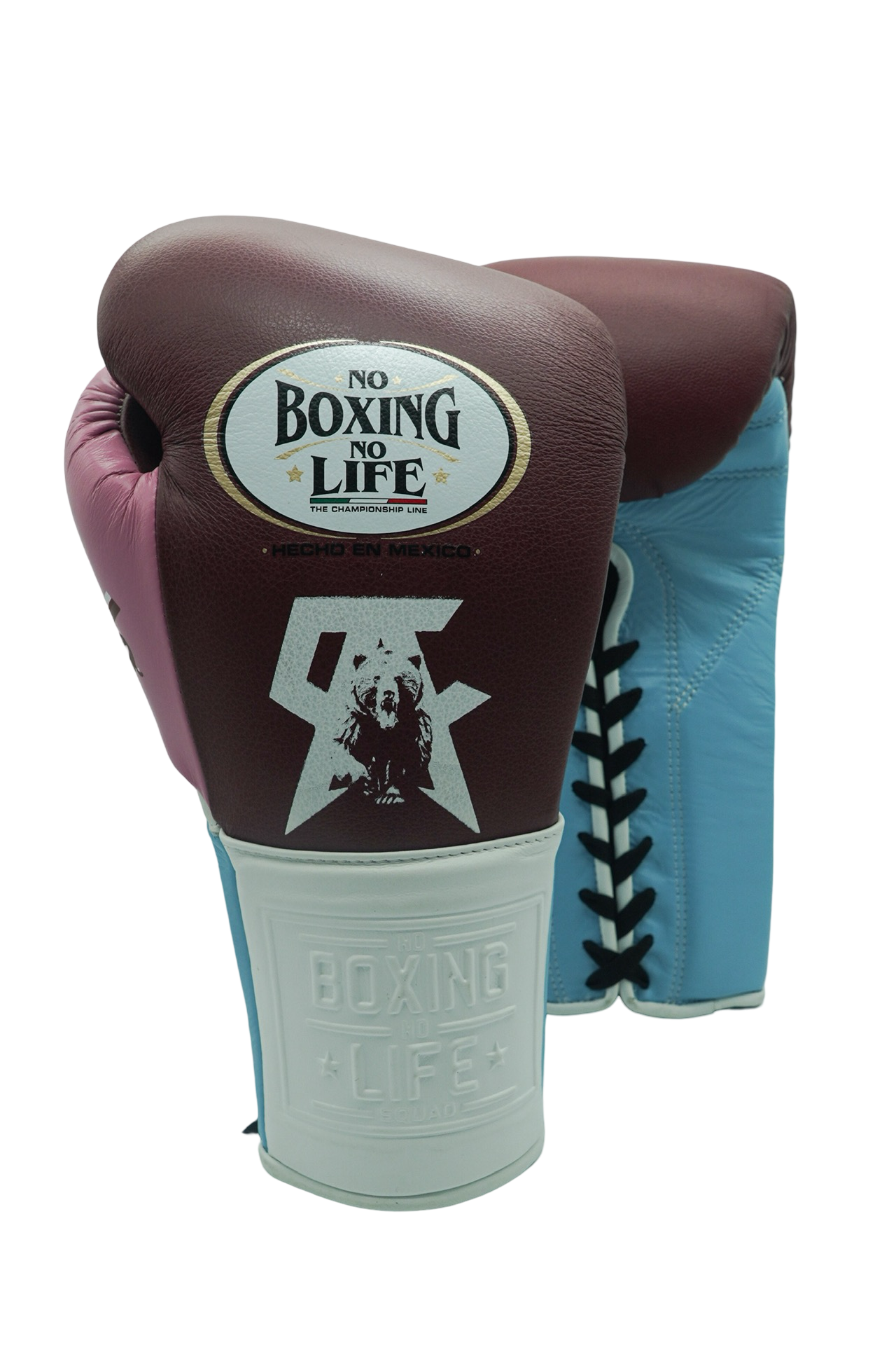 No Boxing No Life Fight Gloves - Canelo Edition - Burgundy/ White No Boxing No Life Fight Gloves - Canelo Edition - Burgundy/ White