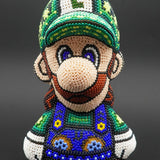 Mario Bros. Luigi - Mexican Huichol Art