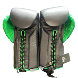 No Boxing No Life Guantes de Entrenamiento - Negro/ Verde Metalico