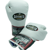 Bayoneta Premium MX - Guantes de Pelo de Caballo - Blanco/ Verde Pino/ Rojo
