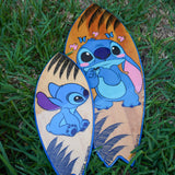 Stitch - Replica de tabla de surf de madera pintada a mano