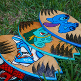 Stitch - Wooden Hand Painted Surfboard Replica