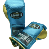 Bayoneta Premium MX - Guantes de Pelo de Caballo - Verde Azul Metálico/ Dorado Metálico