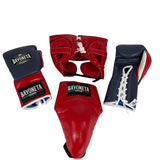Full Sparring Set - Blue Indigo/ red