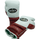 Bayoneta PuLat Guantes de Entrenamiento - Piel de Cocodrilo Roja/ Blanco