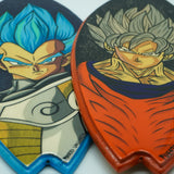 Goku Super Saiyan Blanco - Replica de tabla de surf de madera pintada a mano