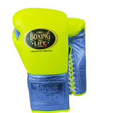 No Boxing No Life Guantes de Entrenamiento - Verde Azulado Metálico/ Blanco