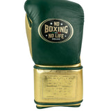 No Boxing No Life Training Gloves - Pine Green/ Metallic Gold