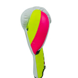 No Boxing No Life Fight Gloves - White/ Neon Pink/ Neon Yellow