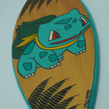 Bulbasaur - Replica de tabla de surf de madera pintada a mano