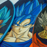 Goku Super Saiyan Blue - Wooden Hand Painted Surfboard Replica
