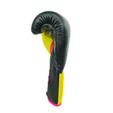 No Boxing No Life Fight Gloves - Black/ Yellow/ Neon Pink