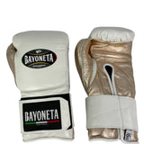 Bayoneta Premium Multilayer Horse Hair Gloves - White/ Metallic Rose Gold