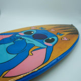 Stitch - Replica de tabla de surf de madera pintada a mano