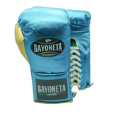 Bayoneta Premium MX - Guantes de Pelo de Caballo - Verde Azul Metálico/ Dorado Metálico