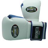 Bayoneta MX Latex Gloves - White/ Royal Blue/ Red