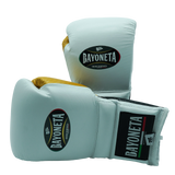 Bayoneta Premium MX - Guantes de Entrenamiento de Látex - Blanco/ Negro/ Dorado Caramelo