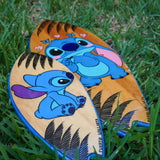 Stitch - Replica de tabla de surf de madera pintada a mano