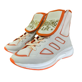 Pre Order: No Boxing No Life - Boxing Boots - Cream/ Orange/ White