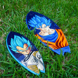 Goku Super Saiyan Blue - Wooden Hand Painted Surfboard Replica
