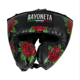 Bayoneta Professional Headgear - Exclusive Custom "Traditional Tattoo Flowers" Hand Painted - Black