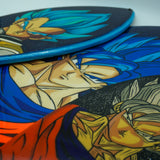 Goku Super Saiyan Blue - Wooden Hand Painted Surfboard Replica