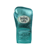 No Boxing No Life Guantes de Entrenamiento - Verde Azulado Metálico/ Blanco