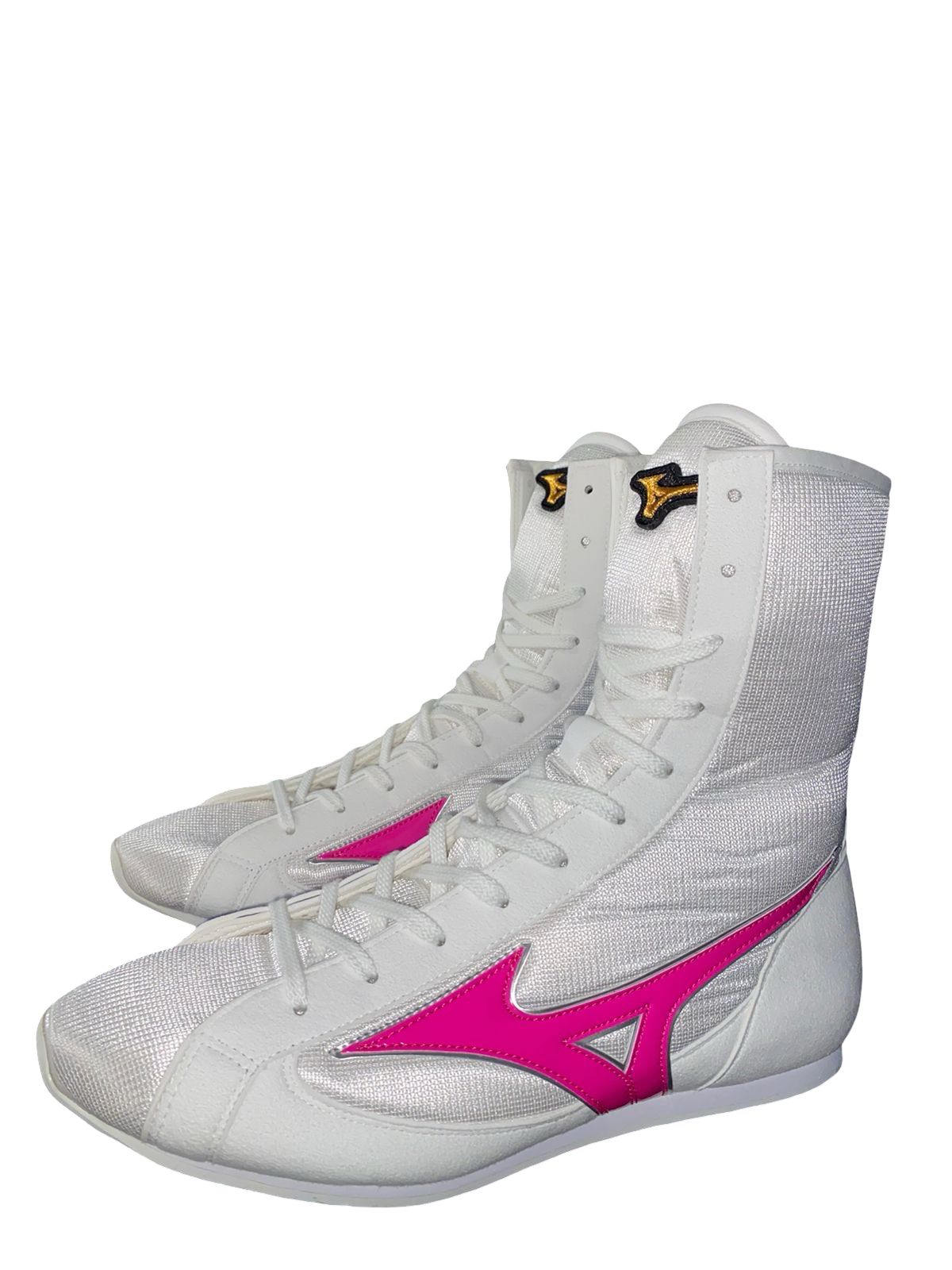 Mizuno EZ Spectra Mid Cut Boxing Boots White/ Neon Pink
