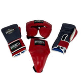 Full Sparring Set - Blue Indigo/ red