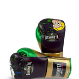 Bayoneta Premium PuLat Horse Hair Gloves - Exclusive Custom "Fortune Knockout” Hand Painted - Purple/ Metallic Gold/ Metallic Green
