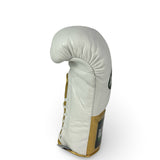 Bayoneta MX Horse Hair Fight Gloves -  White/ Metallic Gold