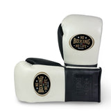 No Boxing No Life Training Gloves - White/ Metallic Black