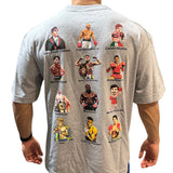 Gray Oversize T-shirt - Boxing Legends