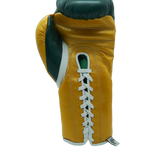 Bayoneta Premium MX - Guantes de Pelo de Caballo - Verde Pino/ Dorado Caramelo