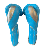 Bayoneta Premium Multilayer Horse Hair Gloves - Sky Blue/ Rose Gold