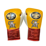 No Boxing No Life Training Gloves - Canelo Edition - Yellow/ Metallic Red/ Pearl