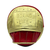 No Boxing No Life Precision Mitts - Gold / Red Wine