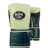 No Boxing No Life Training Gloves - Cream/ Navy Blue
